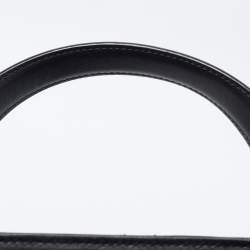 Pre Owned Gucci Black  Matelassé Leather Medium GG Marmont Tote