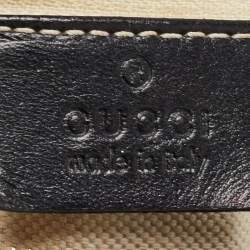 Pre Owned Gucci Black GG Canvas and Leather Sukey Tote
