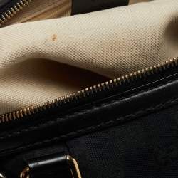 Pre Owned Gucci Black GG Canvas and Leather Sukey Tote