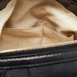 Pre Owned Gucci Black GG Canvas and Leather Sukey Tote