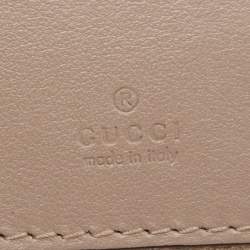 Pre Owned Gucci Beige Matelassé Leather Mini GG Marmont Torchon Bucket Bag