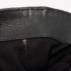Pre Owned Gucci Black Guccissima Leather Medium New Ladies Web Hobo