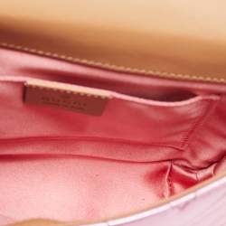 Gucci Metallic Pink Matelasse Leather Broadway Shoulder Bag