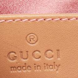 Gucci Metallic Pink Matelasse Leather Broadway Shoulder Bag