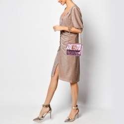 Gucci Metallic Pink Matelasse Leather Broadway Shoulder Bag