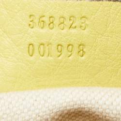 Pre Owned Gucci Yellow Leather Mini Bamboo Tote