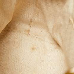 Pre Owned Gucci Yellow Leather Mini Bamboo Tote