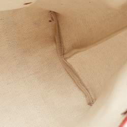 Pre Owned Gucci Red/White GG Supreme Coated Canvas and Leather Large Heart Joy Tote