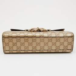 Gucci Metallic Gold Guccissima Leather Emily Chain Shoulder Bag