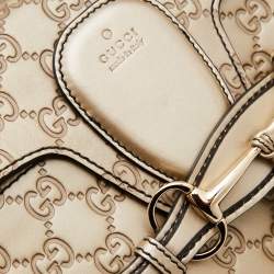 Gucci Metallic Gold Guccissima Leather Emily Chain Shoulder Bag