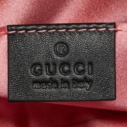 Pre Owned Gucci Black Matelassé Velvet GG Marmont Belt Bag
