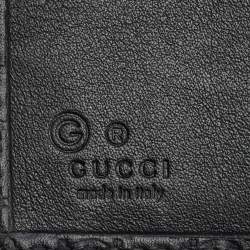 Gucci Black Guccissima Leather Zip Card Case