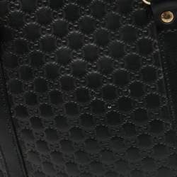 Pre Owned Gucci Black Microguccissima Leather Mini Dome Bag