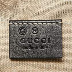Pre Owned Gucci Black Microguccissima Leather Mini Dome Bag