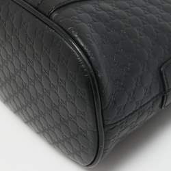 Pre Owned Gucci Black Microguccissima Leather Mini Dome Bag