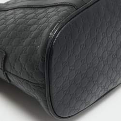 Pre Owned Gucci Black Microguccissima Leather Mini Dome Bag
