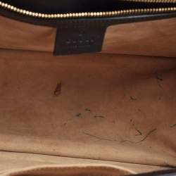 Pre Owned Gucci Black Leather Medium Sylvie Top Handle Bag