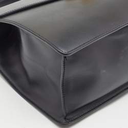 Pre Owned Gucci Black Leather Medium Sylvie Top Handle Bag