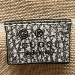Pre Owned Gucci Black Leather Dollar Interlocking G Crossbody Bag