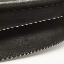 Gucci Black Leather 1973 Flap Continental Wallet