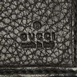 Gucci Black Leather 1973 Flap Continental Wallet