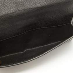 Gucci Black Leather 1973 Flap Continental Wallet