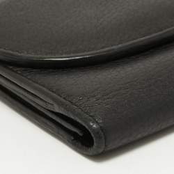 Gucci Black Leather 1973 Flap Continental Wallet
