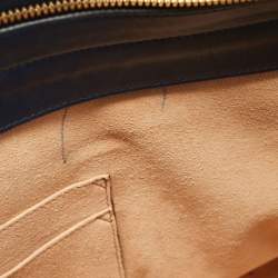 Pre Owned Gucci Blue Guccissima Leather Chain Shoulder Bag