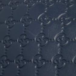 Pre Owned Gucci Blue Guccissima Leather Chain Shoulder Bag