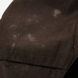 Pre Owned Gucci Beige/Black GG Canvas and Leather Medium Sukey Hobo