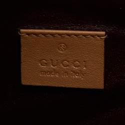 Pre Owned Gucci Light Brown Python Leather Medium Zumi Tote