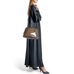 Gucci Beige/Brown GG Crystal Canvas and Leather Medium Dome Bag