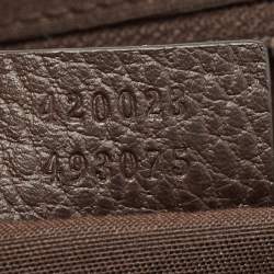 Gucci Beige/Brown GG Crystal Canvas and Leather Medium Dome Bag