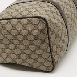 Pre Owned Gucci Beige/Ebony GG Supreme Canvas Medium Joy Boston Bag