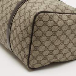 Pre Owned Gucci Beige/Ebony GG Supreme Canvas Medium Joy Boston Bag