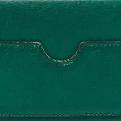 Pre Owned Gucci Green Leather Small Padlock Shoulder Bag