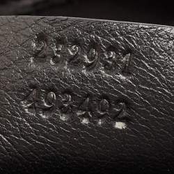Pre Owned Gucci Black Leather and Crocodile Medium G Wave Hobo