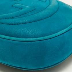 Pre Owned حقيبة كروس غوتشي سوهو ديسكو جلد زرقاء  بسلسلة