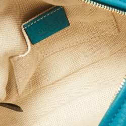 Pre Owned حقيبة كروس غوتشي سوهو ديسكو جلد زرقاء  بسلسلة