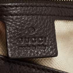 Pre Owned حقيبة كتف غوتشي بامبو جلد وكانفاس جي جي بيج/عاجي