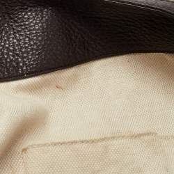 Pre Owned حقيبة كتف غوتشي بامبو جلد وكانفاس جي جي بيج/عاجي