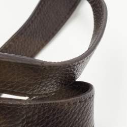 Pre Owned حقيبة كتف غوتشي بامبو جلد وكانفاس جي جي بيج/عاجي