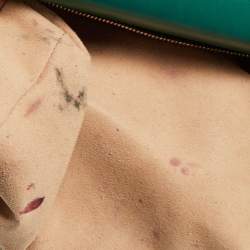 Pre Owned Gucci Green Guccissima Leather Medium Padlock Shoulder Bag