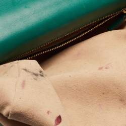 Pre Owned Gucci Green Guccissima Leather Medium Padlock Shoulder Bag