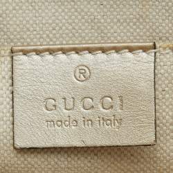 Gucci Metallic Beige Guccissima Leather Medium Emily Shoulder Bag