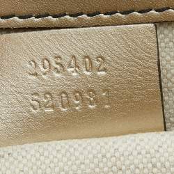 Gucci Metallic Beige Guccissima Leather Medium Emily Shoulder Bag