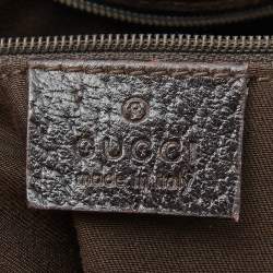 Pre Owned Gucci Beige/Brown GG Canvas and Leather Princy Hobo