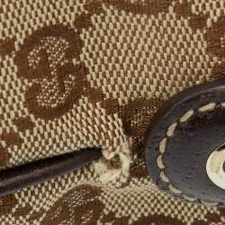 Pre Owned Gucci Beige/Brown GG Canvas and Leather Princy Hobo