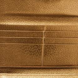 Gucci Gold/Beige GG Canvas and Leather Princy Continental Wallet