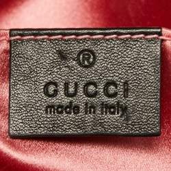 Gucci Black Matelasse Velvet Mini GG Marmont Shoulder Bag